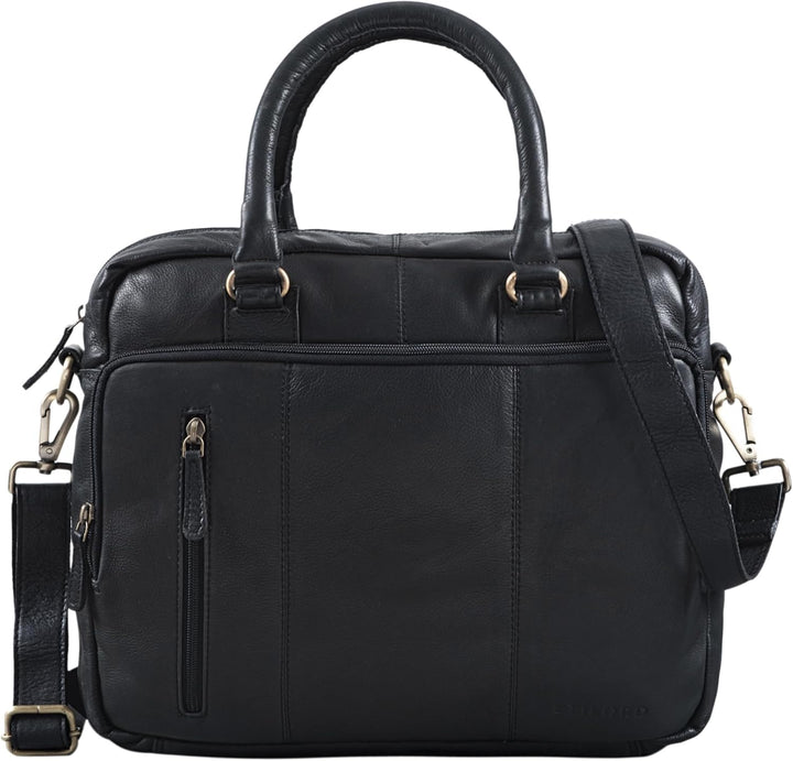STILORD 'Adam' Vintage Laptoptasche 13,3 Zoll Leder für MacBook Air Pro Henkeltasche Umhängetasche g