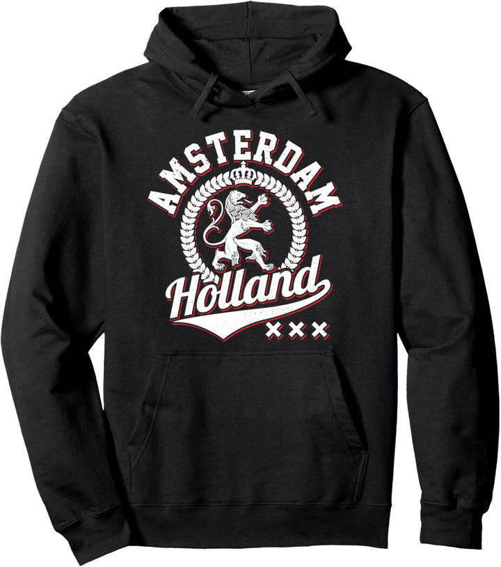 Amsterdam Holland Niederlande Wappen Löwe Souvenir Geschenk Pullover Hoodie