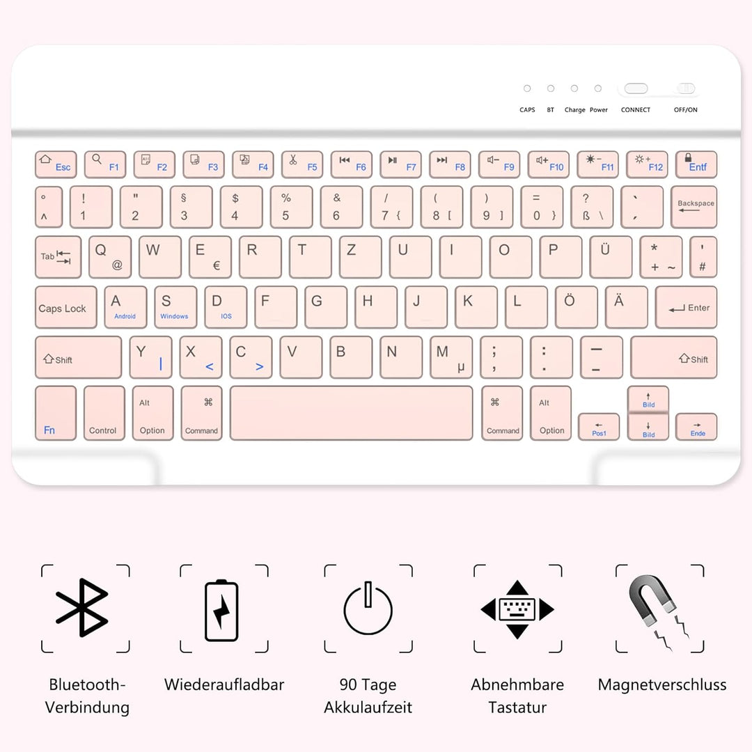 Tastatur Hülle für iPad Air 11"(M2) 2024/iPad Air 5 Gen 2022/iPad Air 4 Gen 2020 10.9'', Schutzhülle