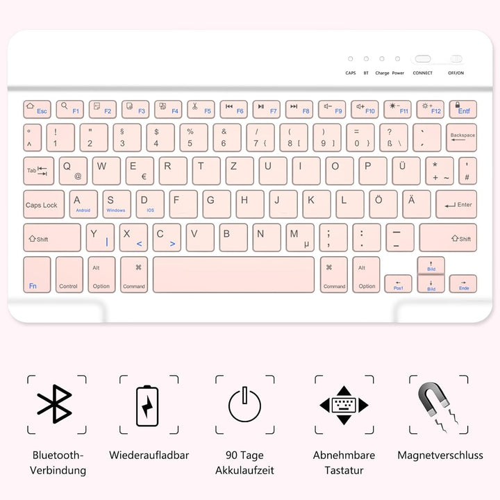Tastatur Hülle für iPad Air 11"(M2) 2024/iPad Air 5 Gen 2022/iPad Air 4 Gen 2020 10.9'', Schutzhülle
