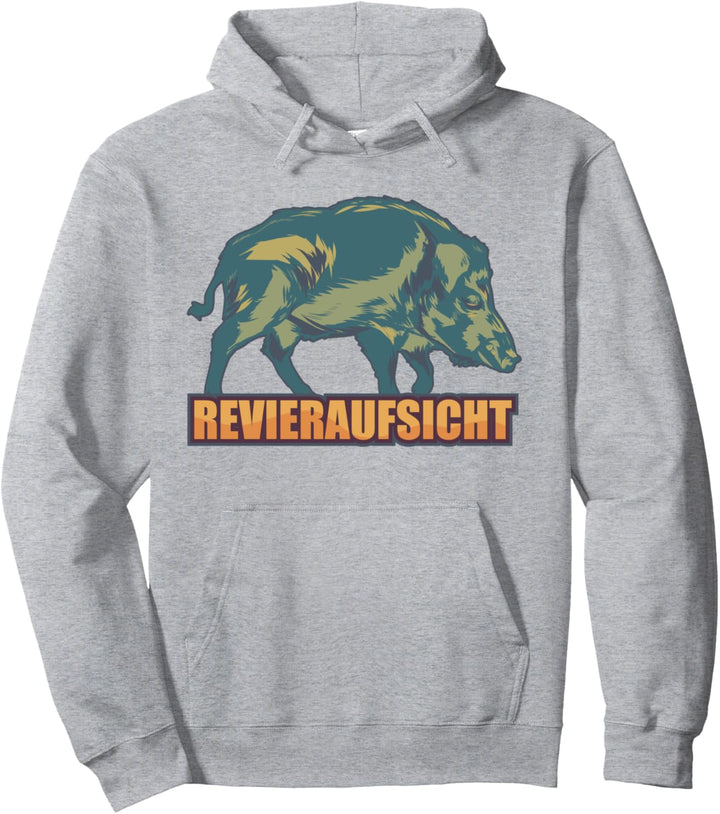 REVIERAUFSICHT Lustiges Wildschwein Förster Jäger Geschenk Pullover Hoodie