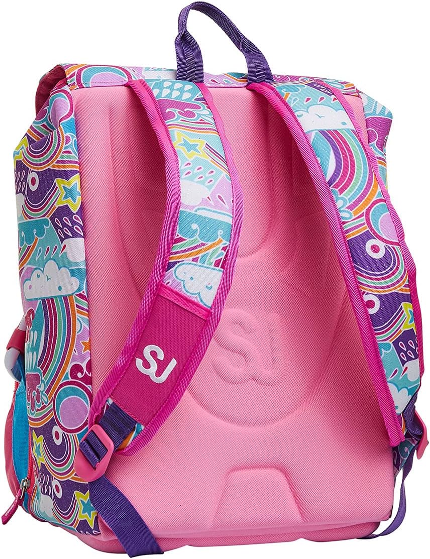 Sj Gang Ausziehbarer Rucksack Puppies Di, Rosa, Grund- und Mittelschule