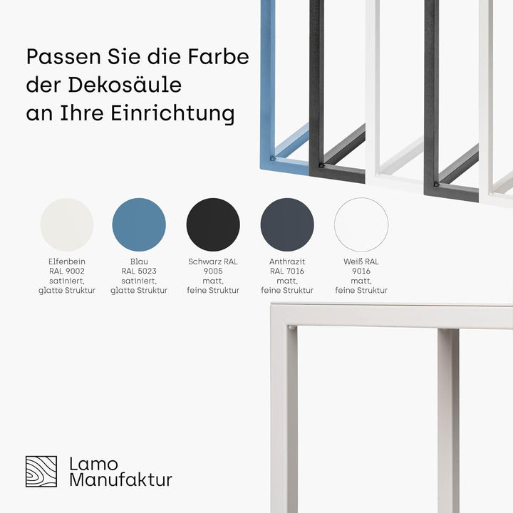 LAMO Manufaktur Blumenständer Metall Schwarz 68 cm | Pflanzensäule für Innenräume - Wohnzimmer, Schl