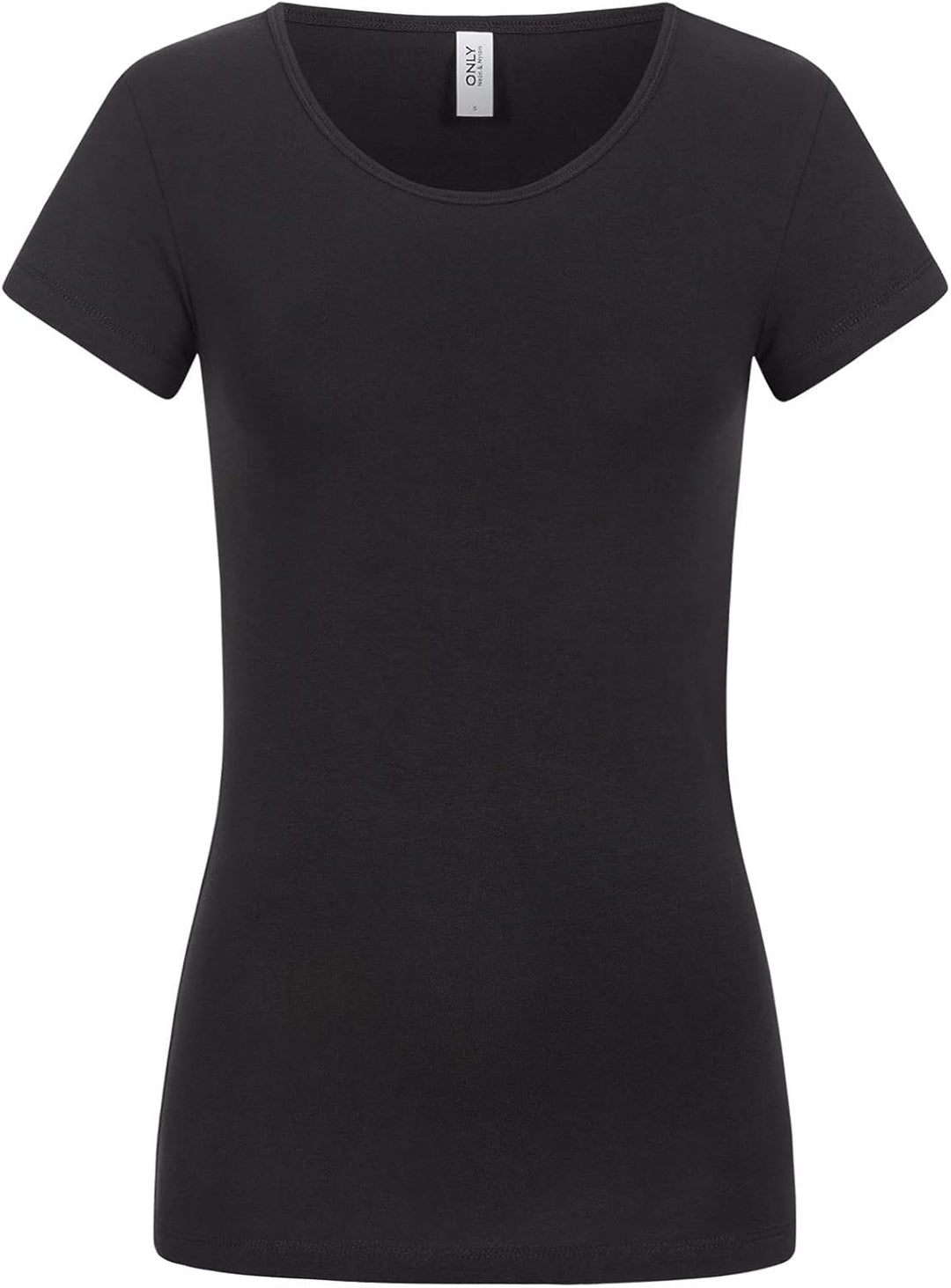 Only Damen T-Shirt Onllive Love Life Basic Damenshirt S 3er Pack Schwarz/Weiss, S 3er Pack Schwarz/W