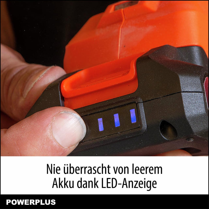 POWERPLUS Dual Power Akku- und Ladegerät-Set POWDP90620-20V, 2.0Ah Akku - für 20V Werkzeuge - 2A Lad