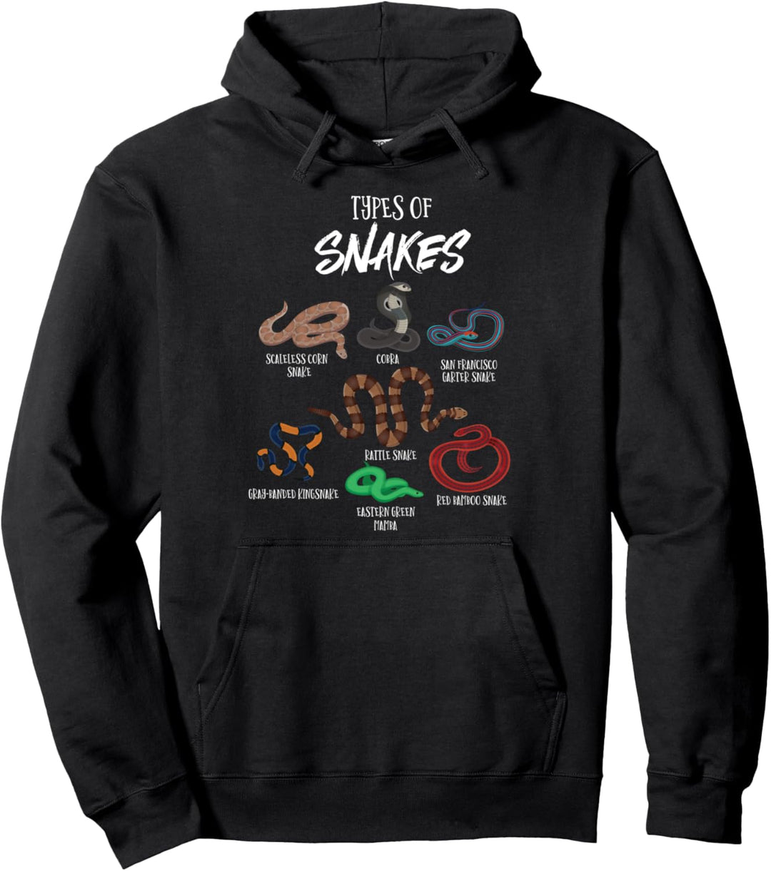 Schlangen Shirt, Schlange und Schlangenarten Pullover Hoodie