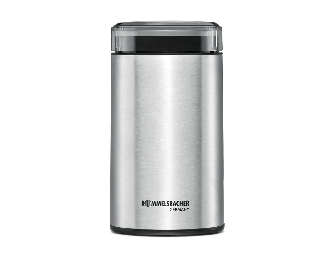 ROMMELSBACHER Kaffeemühle EKM 100 - Schlagmesser aus Edelstahl, Edelstahl Bohnenbehälter, Füllmenge