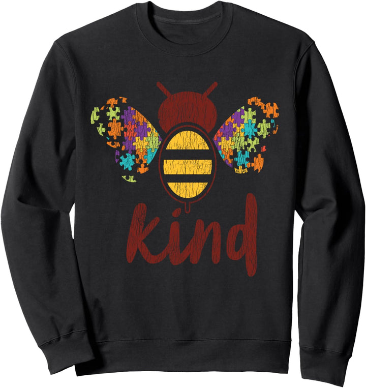 Autismusbewusstsein Bee Kind Support Autistisches Sweatshirt