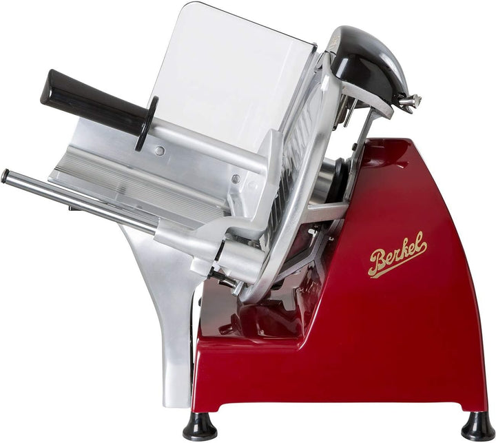 BERKEL - Allesschneider Red Line 250 + Schneidebrett aus Esche und Edelstahl (Schwarz), Schwarz
