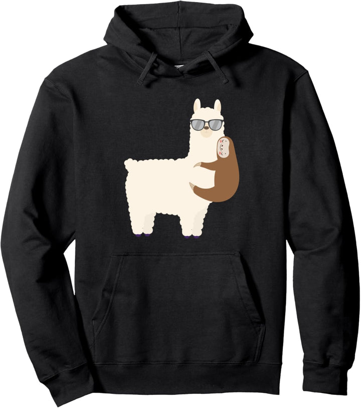 Lazy Faultier Umarmung Lama Lustige für Frauen für Mädchen Pullover Hoodie