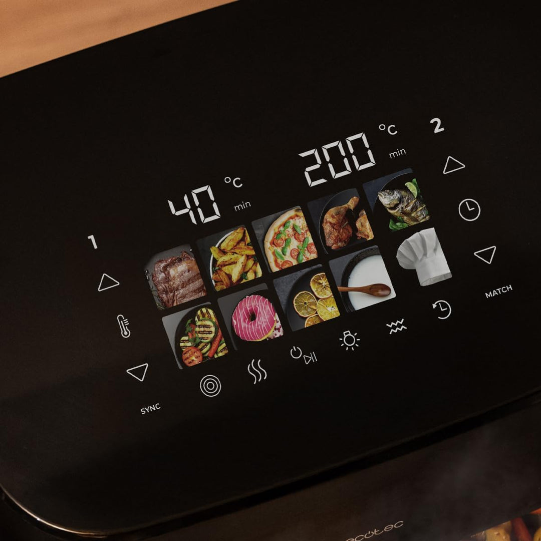 Cecotec Heissluftfritteuse ohne Öl - 10L - Grill - Doppelwiderstand - Integrierter Smoker - Air Frye