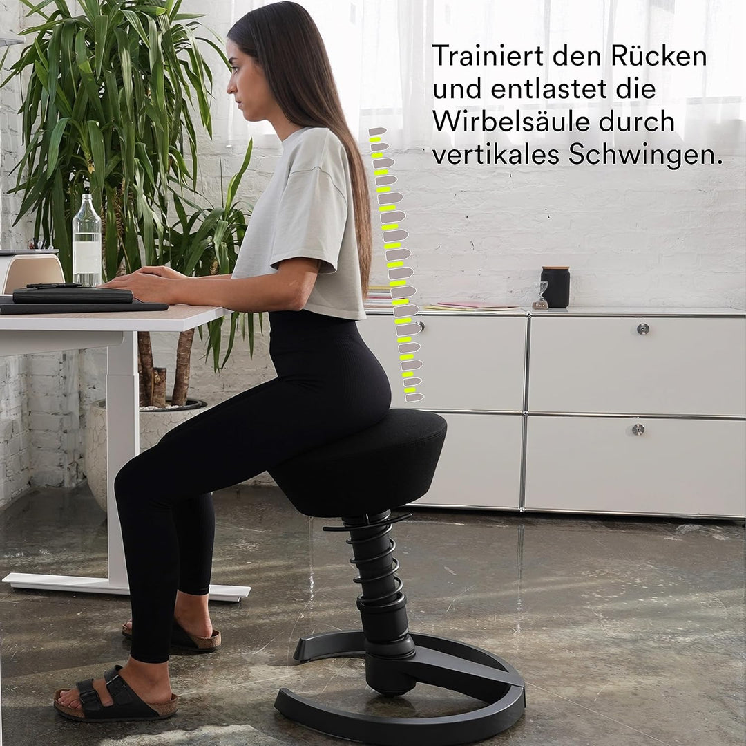 aeris Swopper – Ergonomischer Hocker – Bürohocker höhenverstellbar – Vielseitiger Schreibtischstuhl