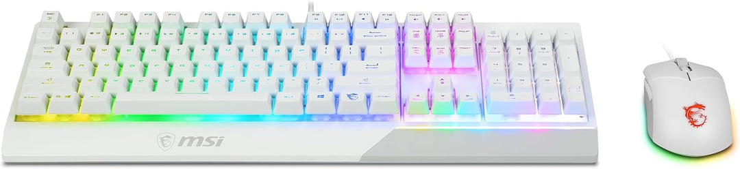 MSI Vigor GK30 Combo White DE GK30 Gaming Tastatur und GM11 Gaming Maus (kabelgebunden, Plunger Swit