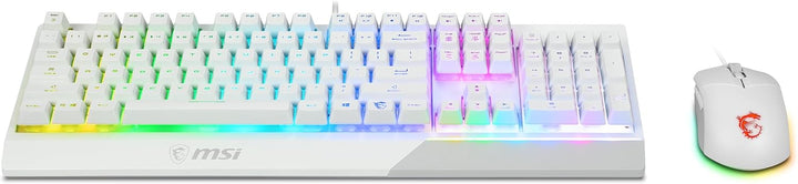 MSI Vigor GK30 Combo White DE GK30 Gaming Tastatur und GM11 Gaming Maus (kabelgebunden, Plunger Swit