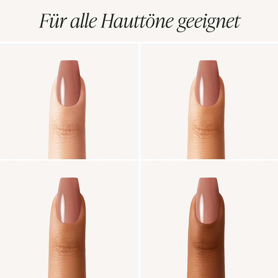 DOONAILS Soft Gel Press On Nails 30er Set Espresso Coffin Form Nude Nägel zum Aufkleben Full Cover i