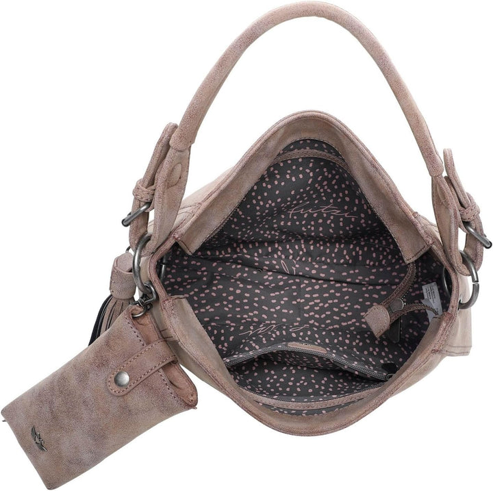 Fritzi aus Preussen Damen Fritzi 2 Medium Hobo Schultertasche Old Wood, Old Wood