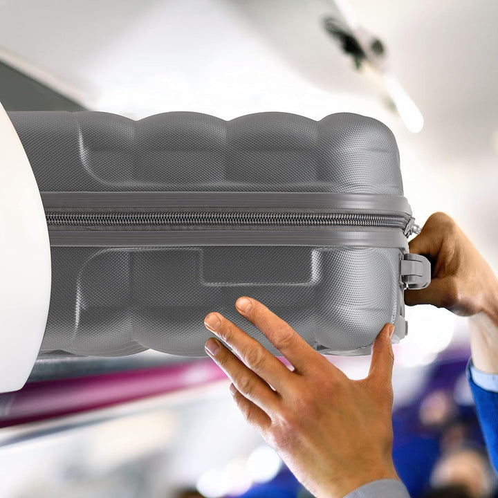 Flight Knight Bubble Suitcase - Ryanair easyJet Jet2 Approved - 8 Wheel Carry Cabin Hardcase 45x36x2