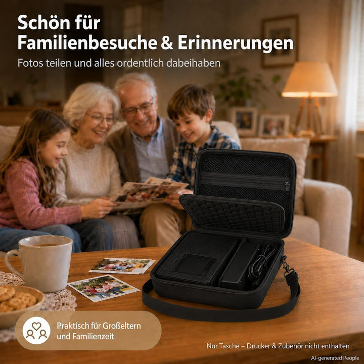 casmilee Hart Tasche für Canon SELPHY CP1500/CP1300/CP1200 Mini Mobiler Fotodrucker und Farbtinten P
