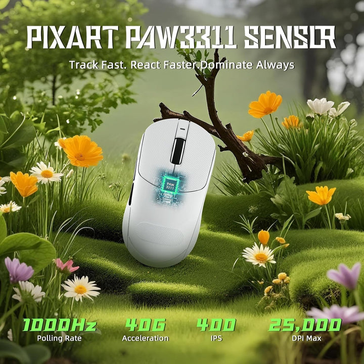 ATTACK SHARK X8 SE Kabellose Gaming-Maus, 55g Ultraleicht, PAW3311 Sensor, BK52820 Chip, 25.000 DPI,