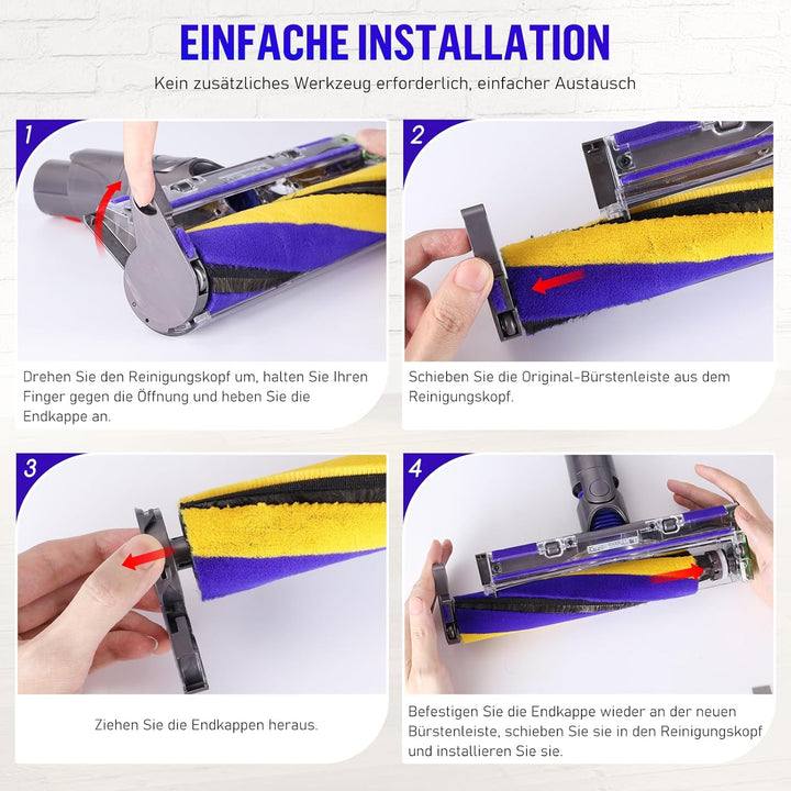 Bürstenwalze für Dyson V15 Detect Slim Absolute Total Clean Extra Staubsauger Rolle Ersatzteile, Sof