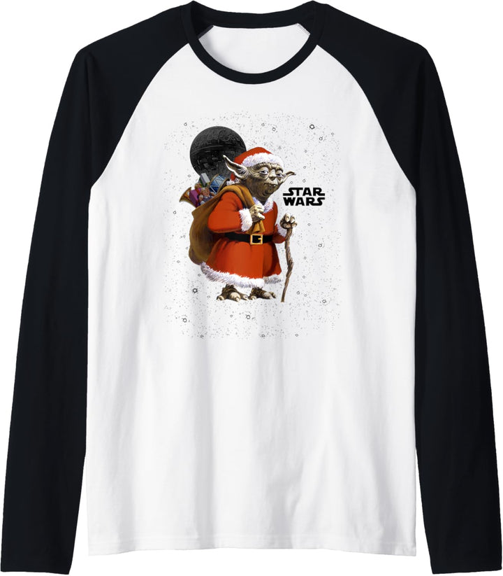 Star Wars Yoda Santa Claus Costume Poster Raglan
