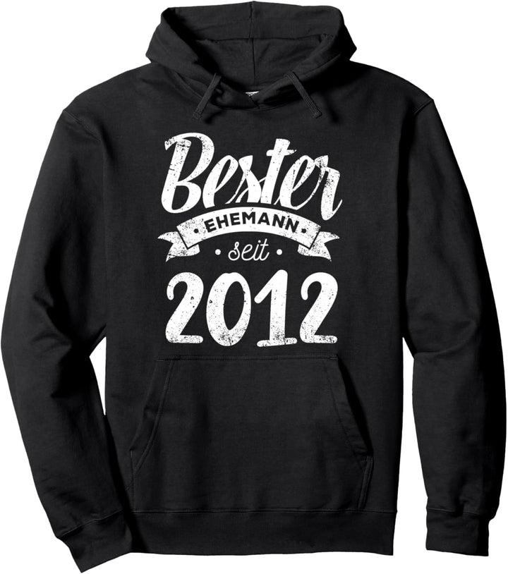 Bester Ehemann seit 2012 zum 10. Hochzeitstag Vintage Retro Pullover Hoodie