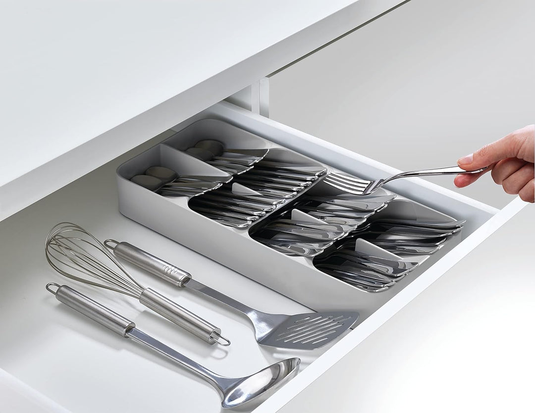 Joseph Joseph Drawer Store - Grosser kompakter Besteckschubladen-Organizer, 8 Fächer, für 48 Teile -