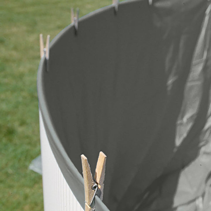 GRE SP4550GF – Grau Auskleidung für runde Aufstellpools mit den Massen 460 x 120 cm, mit Overlap-Sys