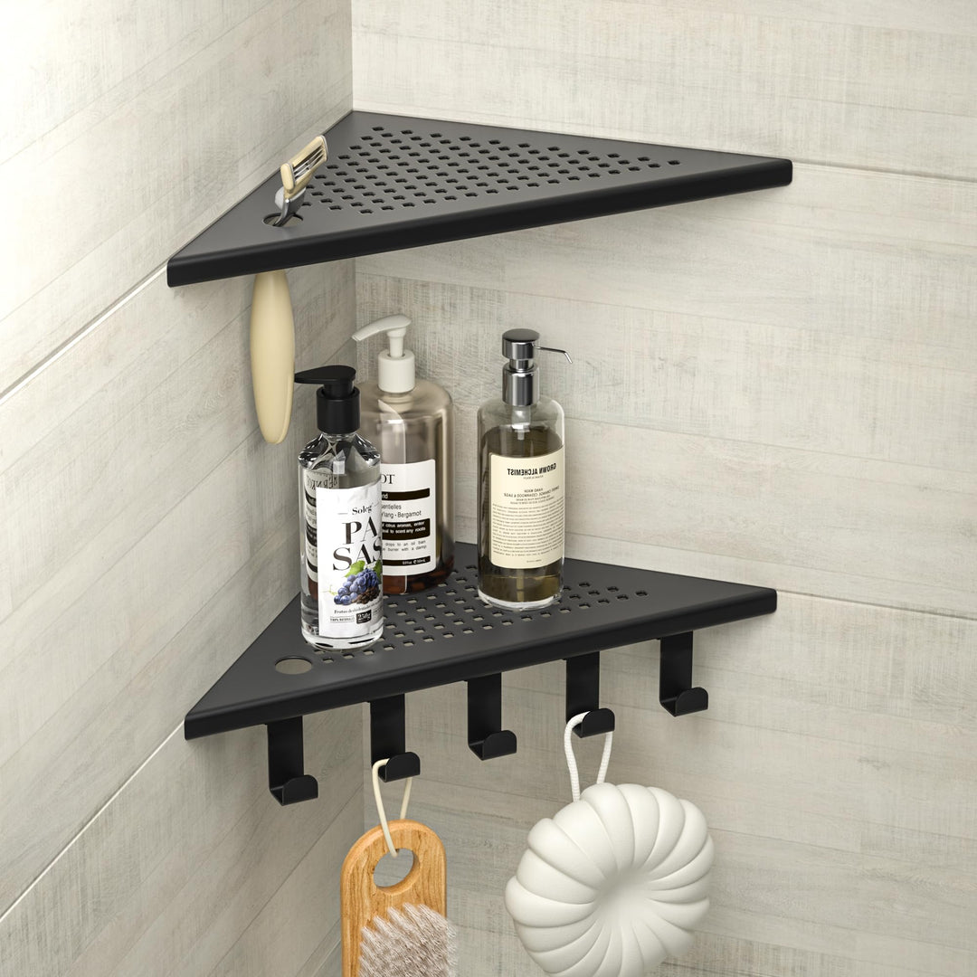 Eck-Duschregal 304 Edelstahl,Eckregal Dusche 25.4cm,Duschablage Ecke für Badrenovierung,Eckablage Du