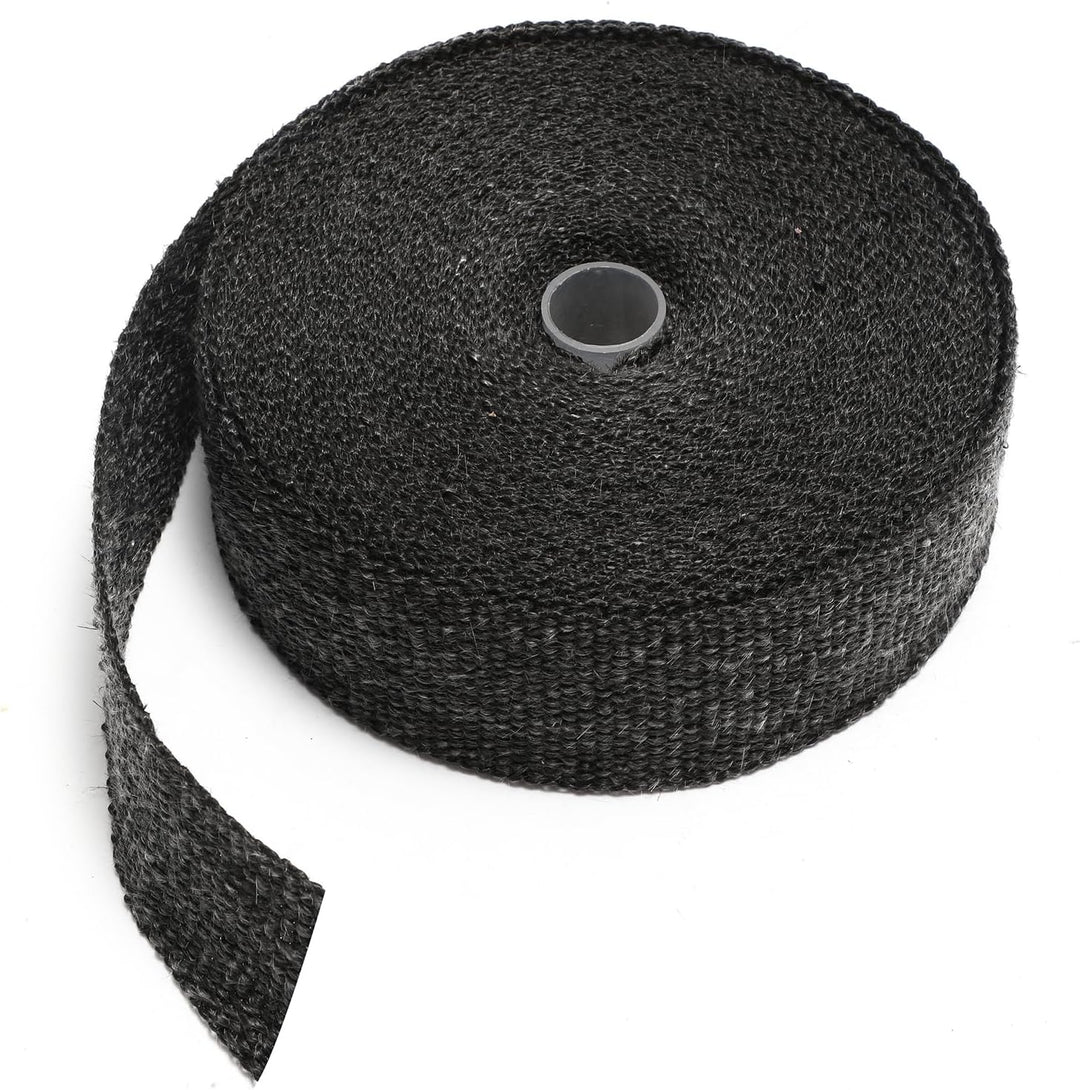 20M x 5CM Hitzeschutzband Auspuff Dichtband mit 10Pcs Edelstahl Kabelbinder Auspuffband Hitzebeständ