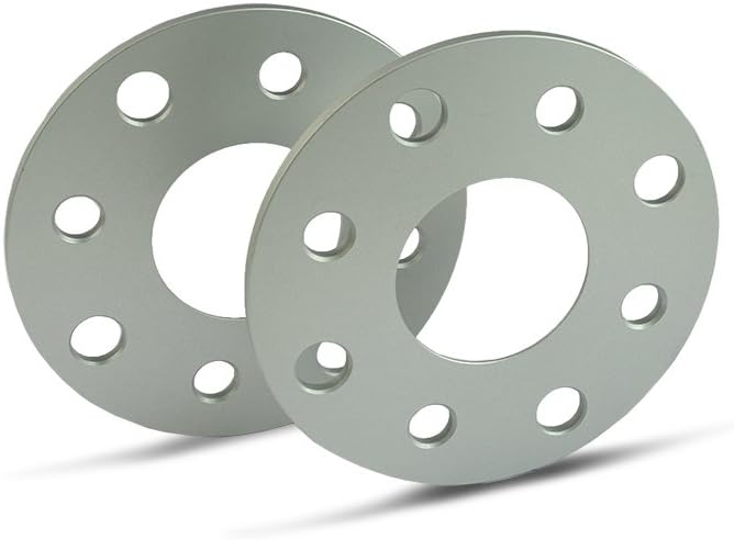SCC Spurverbreiterung 10214E - silber eloxiert - LK: 100/4 NLB: 56,6 - 5mm - 2 Stück 5mm silber, 5mm
