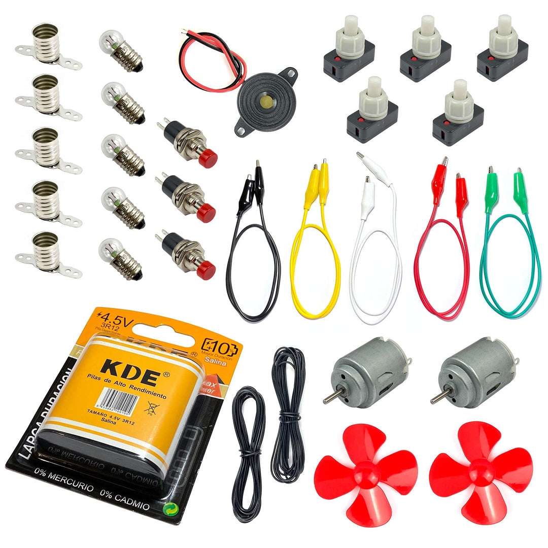InputMakers – Fortgeschrittene Pädagogische Elektro Kit – Elektrobaukasten für Kinder, Elektronik Ba