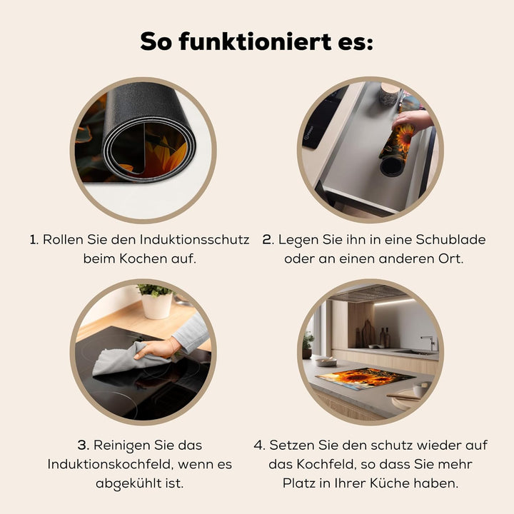 KitchenYeah© Herdabdeckplatte Einteilig Ceranfeld Abdeckplatte Küche Deko Ceranfeldabdeckung Herdabd