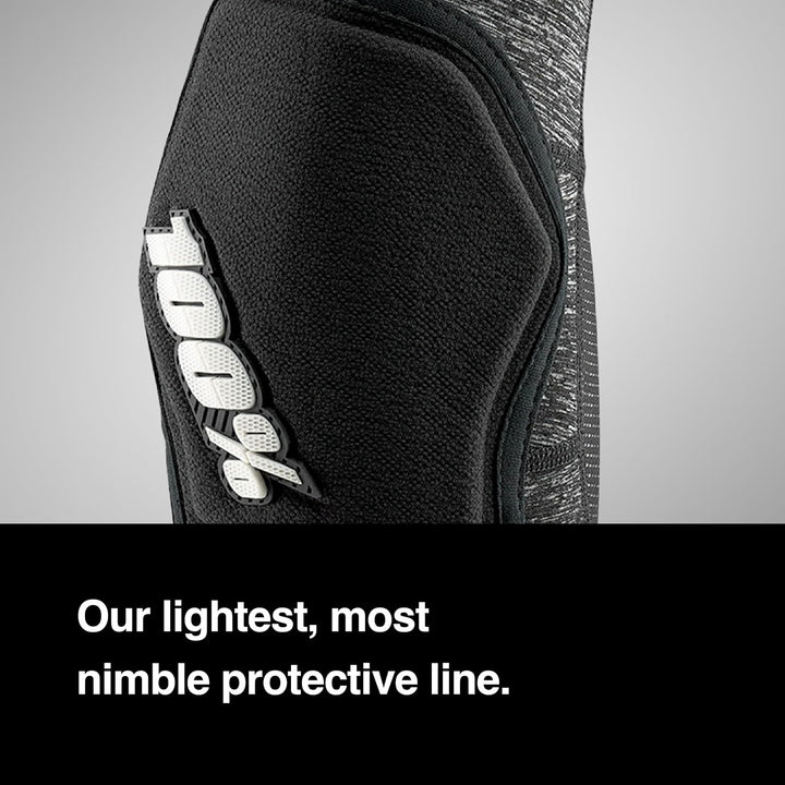 100% PROTECCIONES Unisex-Erwachsene Grau/Schwarz (Ridecamp Elbow Guards Heather Grey/Black-S) Ellenb