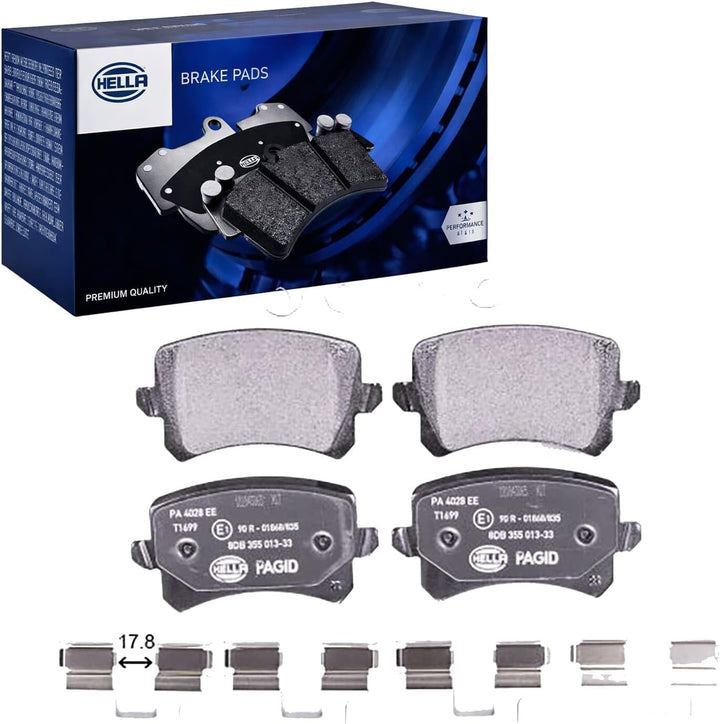 HELLA PAGID 8DB 355 025-331 Bremsbelagsatz - T2633 - Dicke/Stärke: 17.2mm - Bremssystem: Lucas - nic