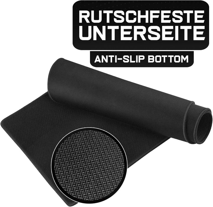 Sidorenko Gaming Mauspad XXL Blau - Grosses Mousepad 900x400 mm - rutschfeste Schreibtischunterlage