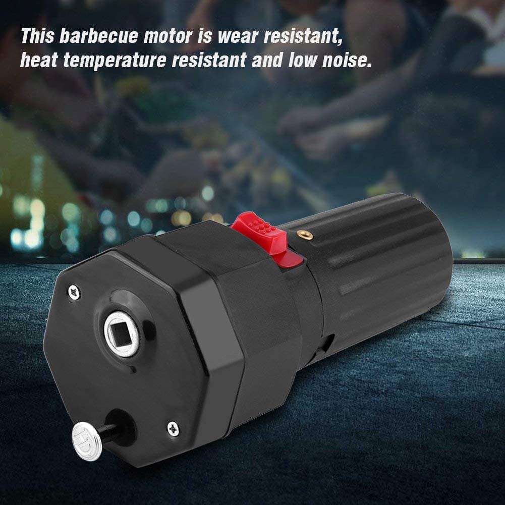 TOPINCN Grillmotor Elektrogrill Grill Grillbratenmotor 1,5 V Batteriebetriebene Schwarze Farbe