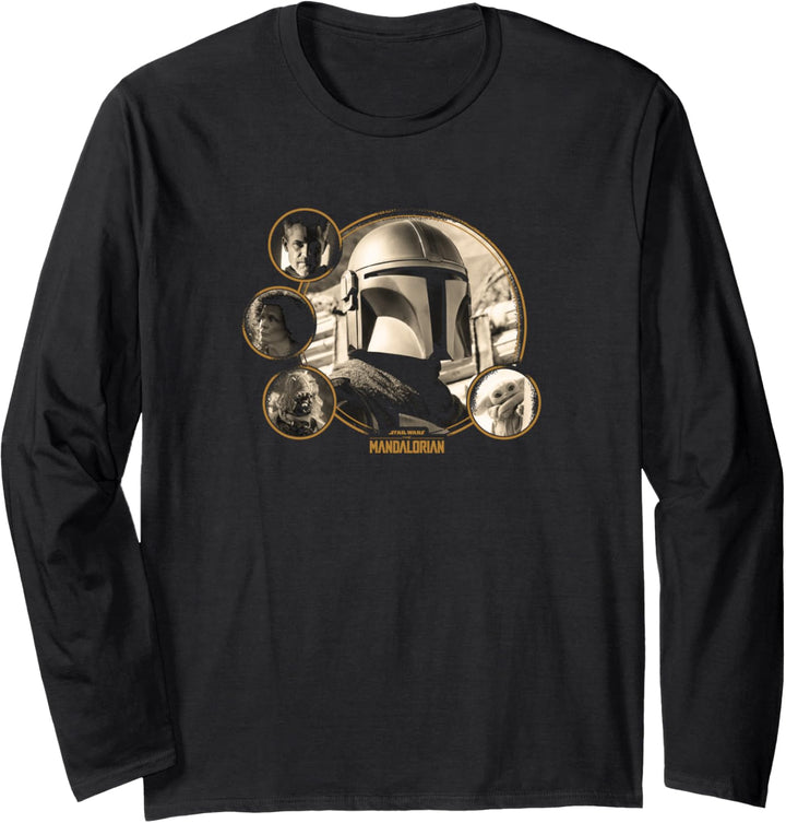 Star Wars Mando Epic Head Bubbles Langarmshirt