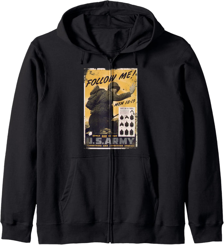 Follow me! U.S. Army recruiting WW2 Poster retro Kapuzenjacke