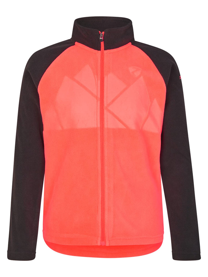 Ziener Unisex Kinder Jaci Fleece-Jacke Freizeit/Sport | warm, PFC frei (1er Pack), hot red