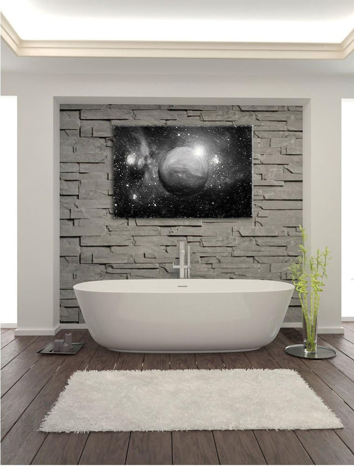 Pixxprint Planet Mars im Universum Kunst als Leinwandbild/Grösse: 100x70 / Wandbild/Kunstdruck/ferti
