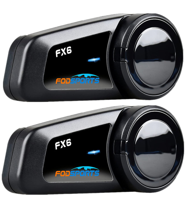 FODSPORTS FX6 Motorrad Bluetooth Headset(2 Pack) 2 x FX6 Motorrad-Gegensprechanlage, 2 x FX6 Motorra
