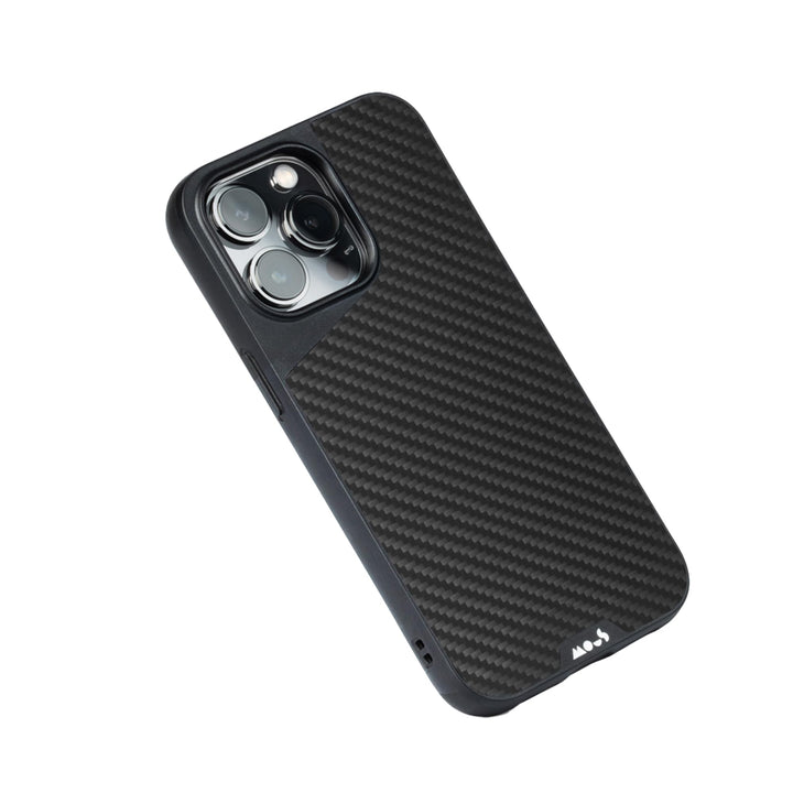 Mous - Hülle für iPhone 13 Pro Max - Carbonfaser - Limitless 4.0 - Handyhülle iPhone 13 Pro Max MagS