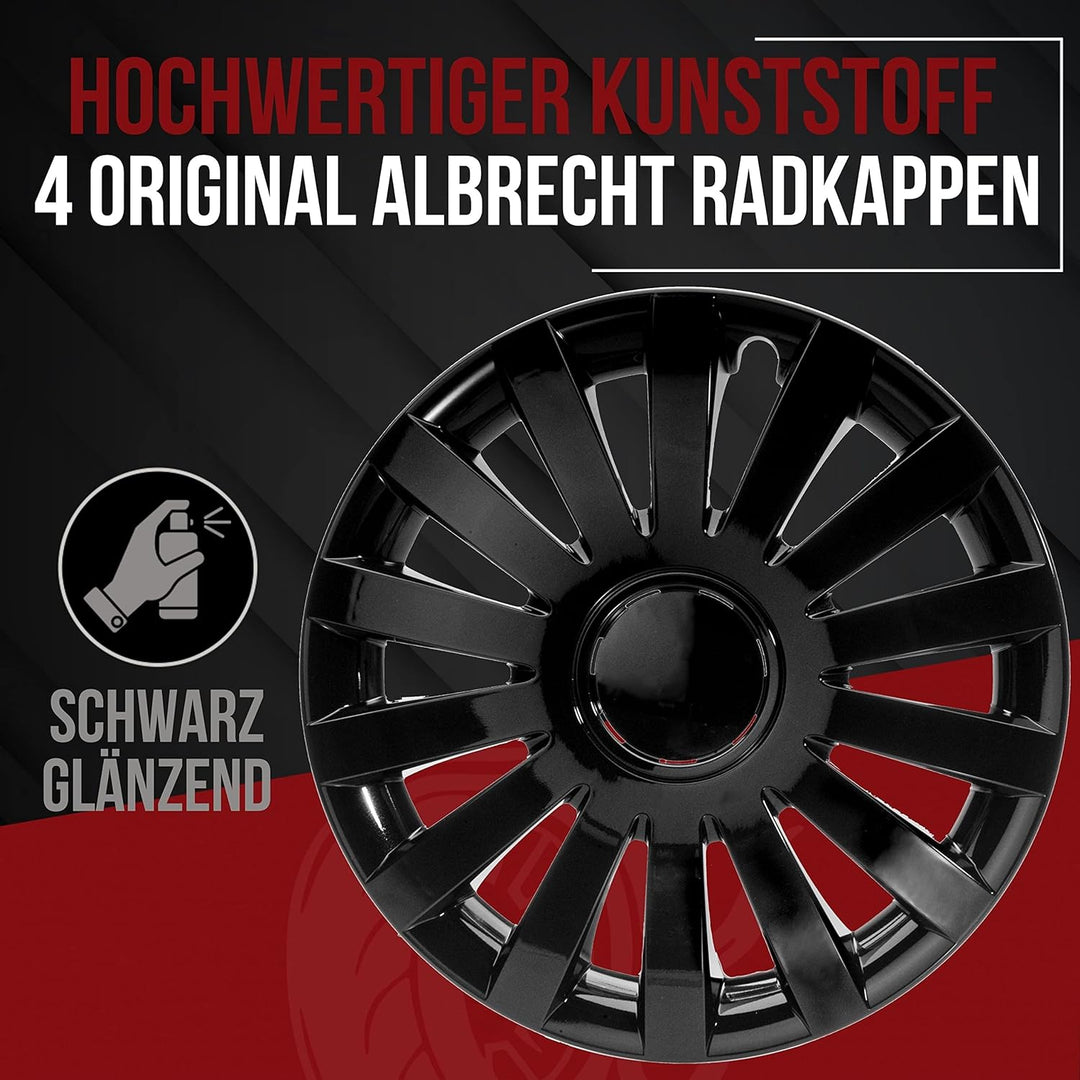 Albrecht Radzierblenden Wind S Plus 15" 15 Zoll schwarz, 15 Zoll schwarz
