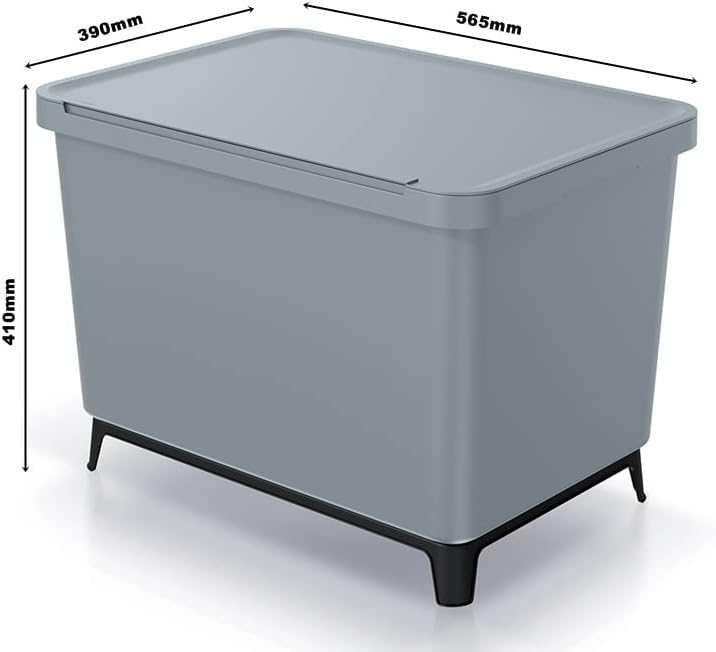 Mülleimer 3er Set 1x 23L + 2x 10L Müllbehälter Abfalleimer 43L Mülltrennsystem Müllsammler Set Einsä