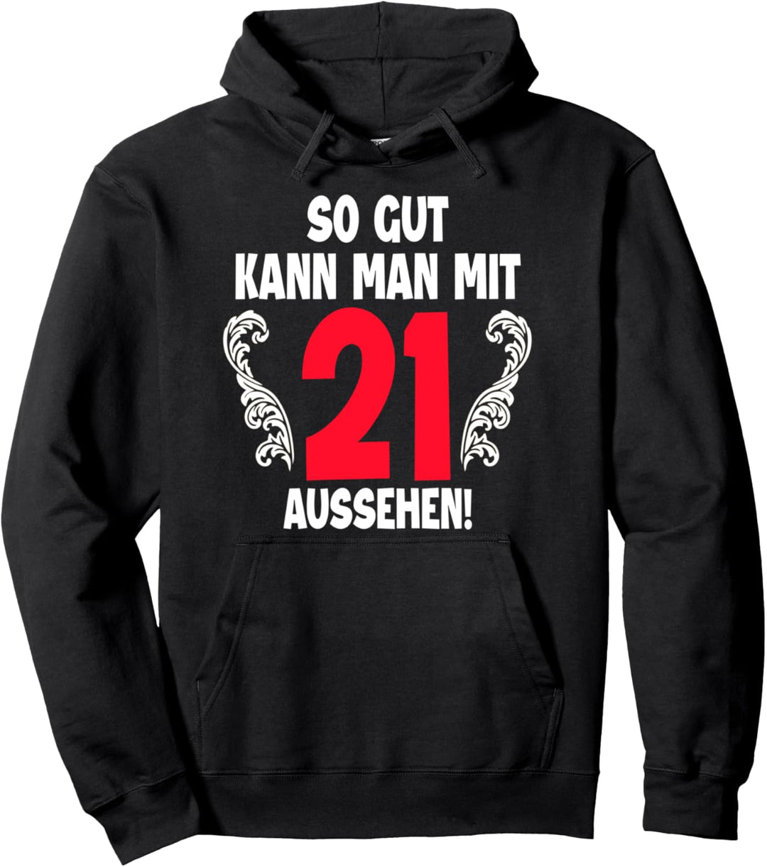 21 Jahre Mann Frau Geboren 2001 Feier Party 21. Geburtstag Pullover Hoodie