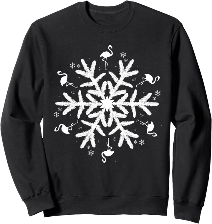 Weihnachten Flamingo Schneeflocke Flamingo Sweatshirt