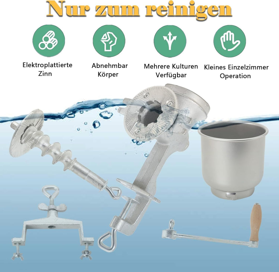 Manuelle Mühle, Manuelle Getreidemühle Einstellbare, Handgetreidemühle Mühle Mais Kaffee Lebensmitte