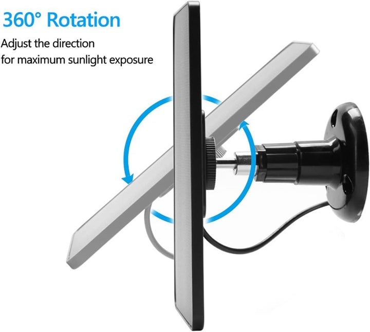 Solarpanel, Wasserdichtes 10-W-Akkuladegerät, Micro-USB-Kamera-Lade-Solarpanel mit 360° Verstellbare