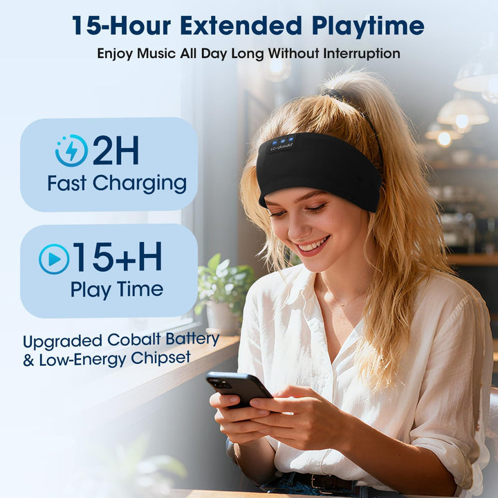 LC-dolida Schlafkopfhörer Bluetooth Stirnband Kopfhörer, Schlafkopfhörer Seitenschläfer Schlaf zum K